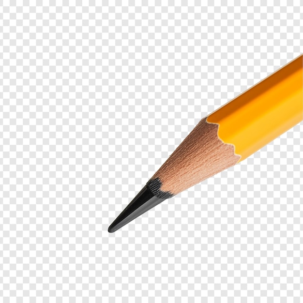Un primer plano de un lápiz amarillo afilado