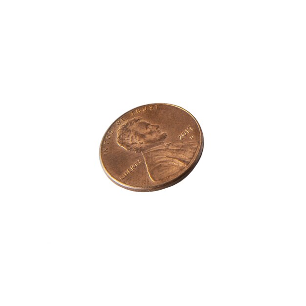 Primer plano de las monedas aisladas