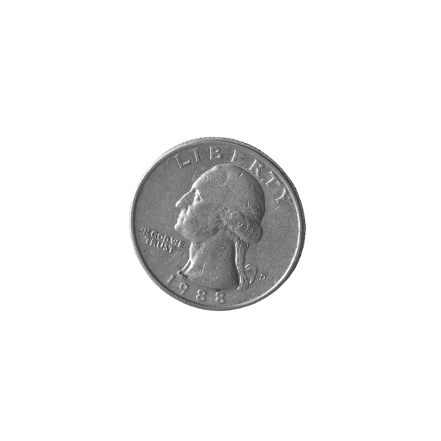 Primer plano de las monedas aisladas