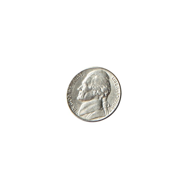 Primer plano de las monedas aisladas