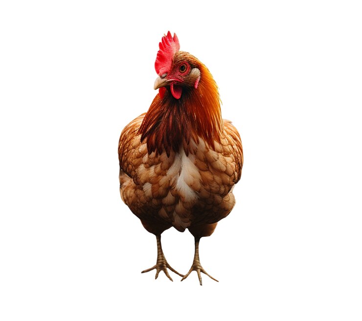 PSD gratuito un primer plano de un pollo aislado