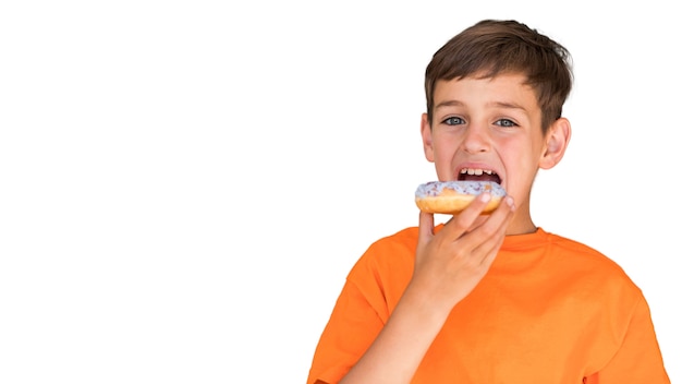 Primer plano en el retrato de expresión de niño