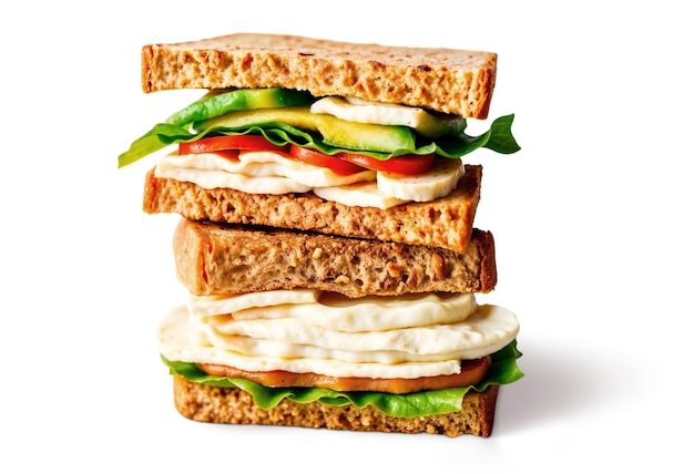 Un primer plano en el sándwich apetitoso