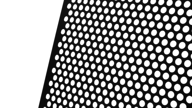 Primer plano sobre lámina microperforada