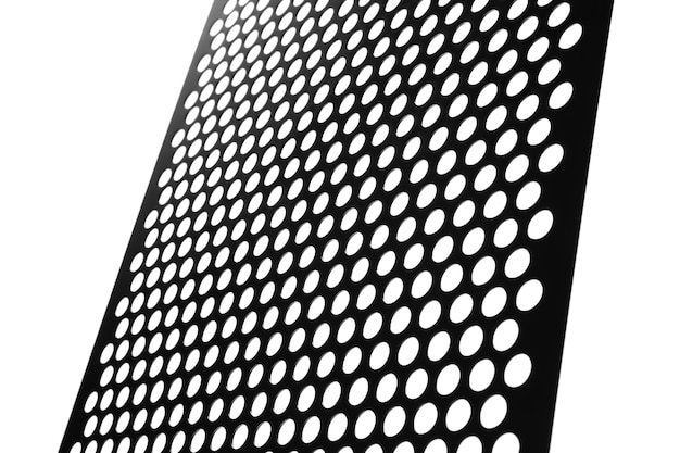 Primer plano sobre lámina microperforada