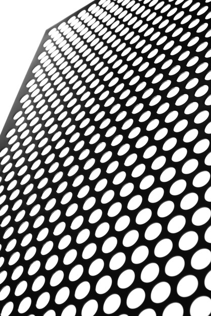 Primer plano sobre lámina microperforada