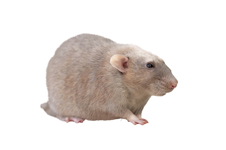 PSD gratuito primo piano di un ratto isolato