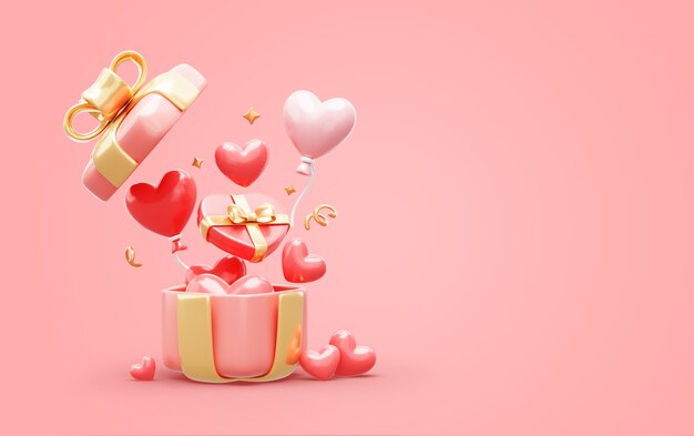 Priorità bassa 3d con la vendita di San Valentino