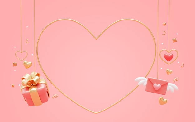 Priorità bassa 3d con la vendita di San Valentino