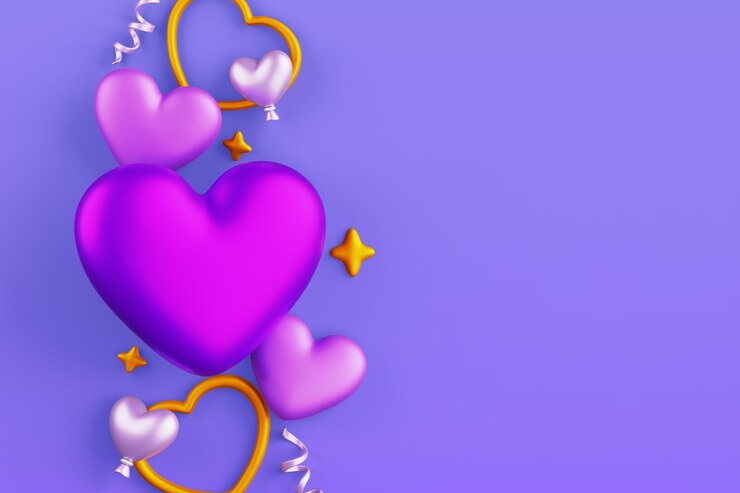 PSD gratuito priorità bassa dei cuori 3d