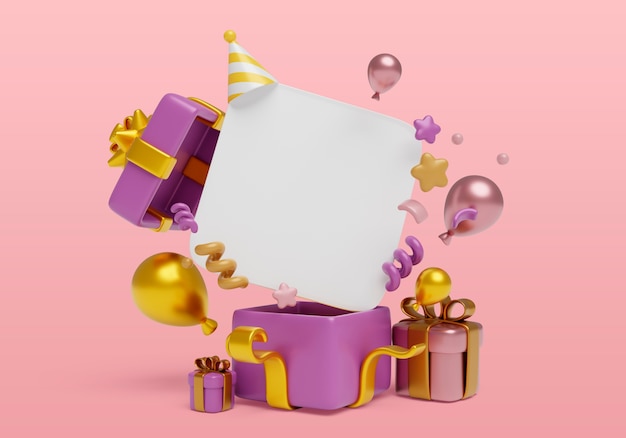 Priorità bassa della bandiera in bianco di vendite di compleanno