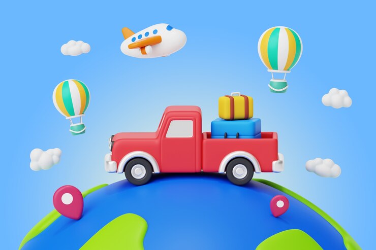 PSD gratuito priorità bassa della rappresentazione 3d della giornata mondiale del turismo