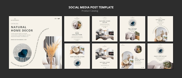 Gratis PSD productcatalogus instagram berichten ontwerpsjabloon