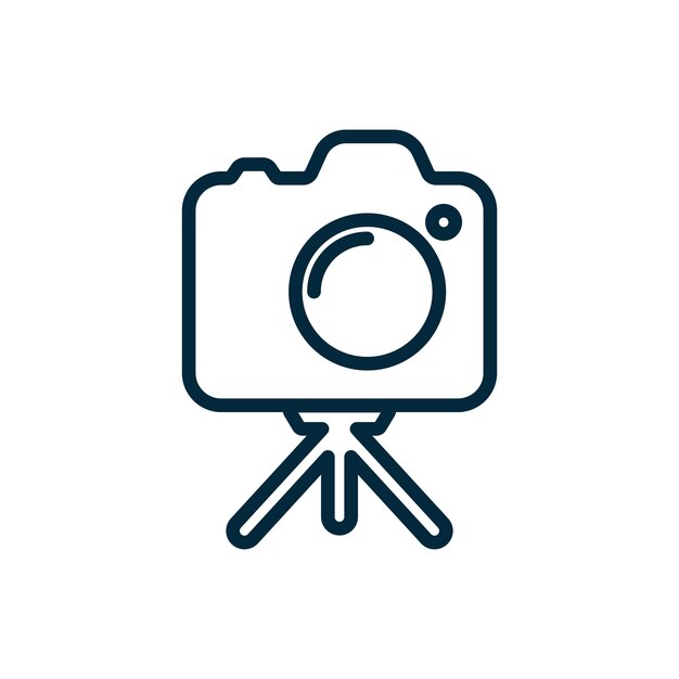 Progettazione del logo del contorno della telecamera