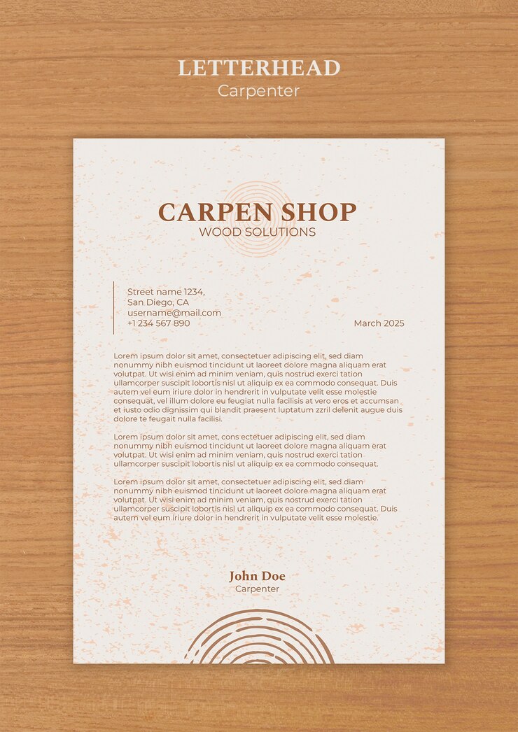 PSD gratuito progettazione del modello carpenter