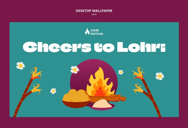 PSD gratuito progettazione del modello del festival di lohri