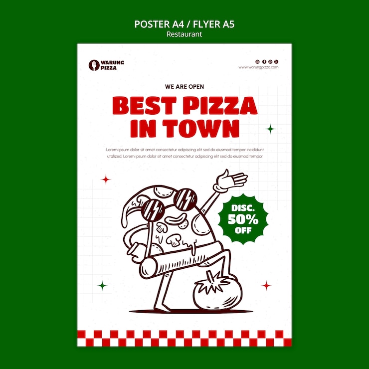 PSD gratuito progettazione del modello del ristorante