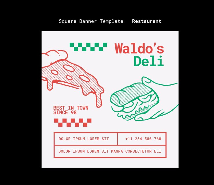 PSD gratuito progettazione del modello del ristorante