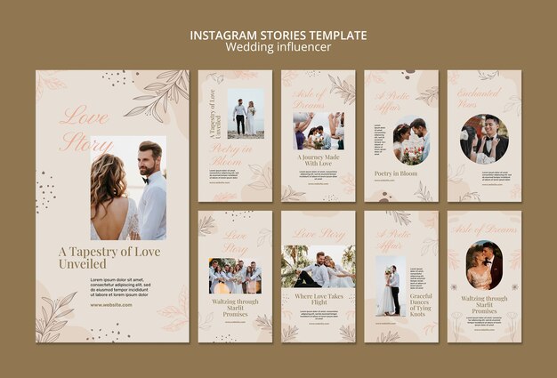 Progettazione del modello dell'influencer del matrimonio