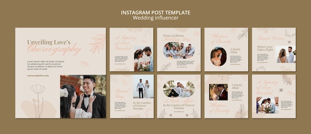 Progettazione del modello dell'influencer del matrimonio