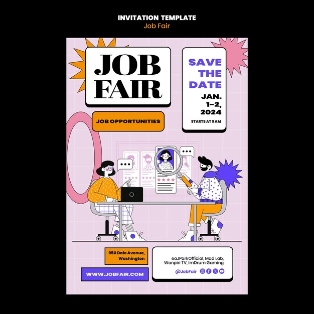 Progettazione del modello della fiera del lavoro