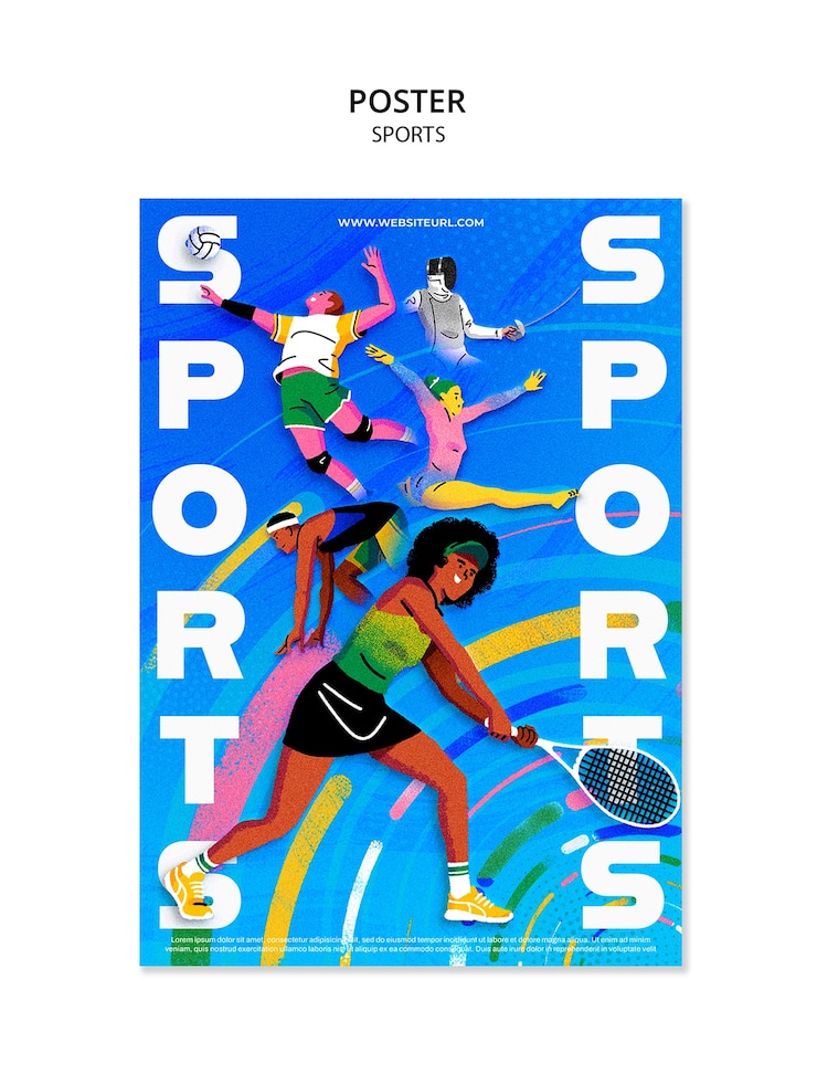 PSD gratuito progettazione del modello delle olimpiadi