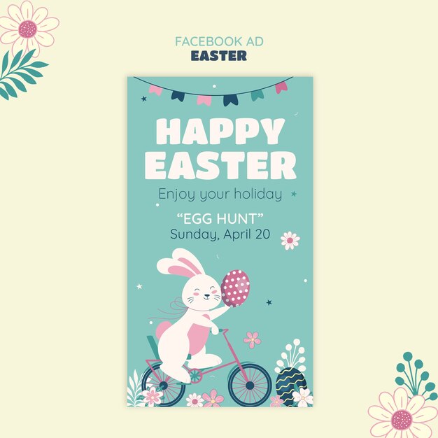 Progettazione del modello di annuncio Facebook per la Pasqua