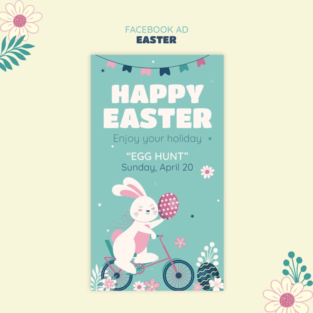 Progettazione del modello di annuncio Facebook per la Pasqua