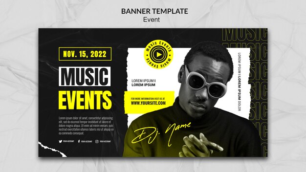 Progettazione del modello di banner per eventi