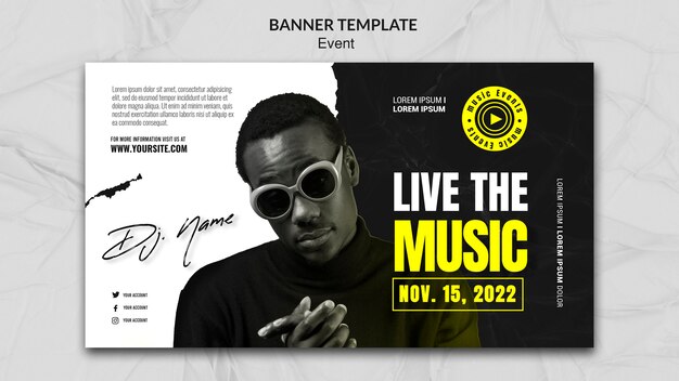 Progettazione del modello di banner per eventi