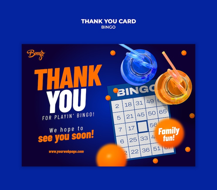 PSD gratuito progettazione del modello di bingo