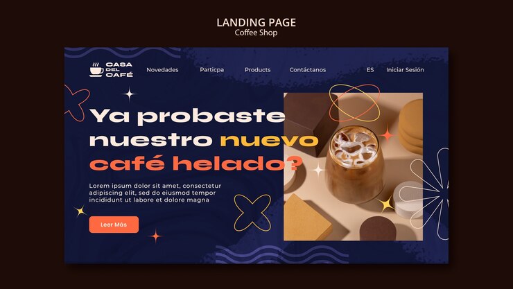 PSD gratuito progettazione del modello di caffetteria