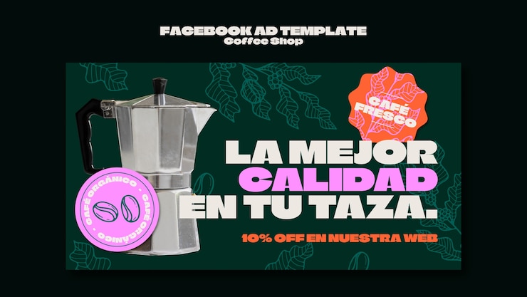PSD gratuito progettazione del modello di caffetteria