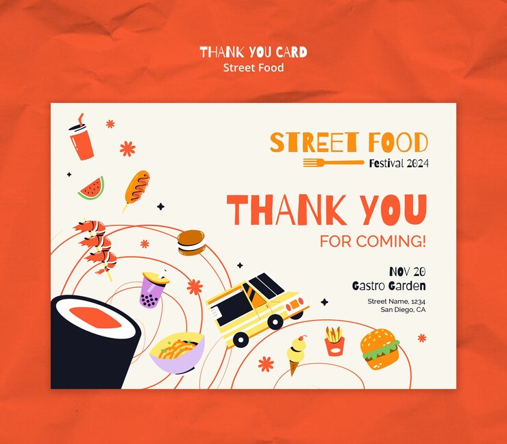 PSD gratuito progettazione del modello di cibo di strada