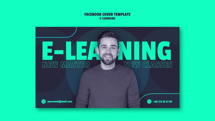 PSD gratuito progettazione del modello di e-learning