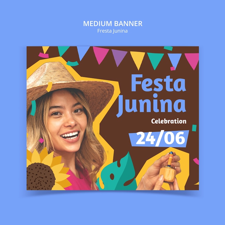 PSD gratuito progettazione del modello di festa junina