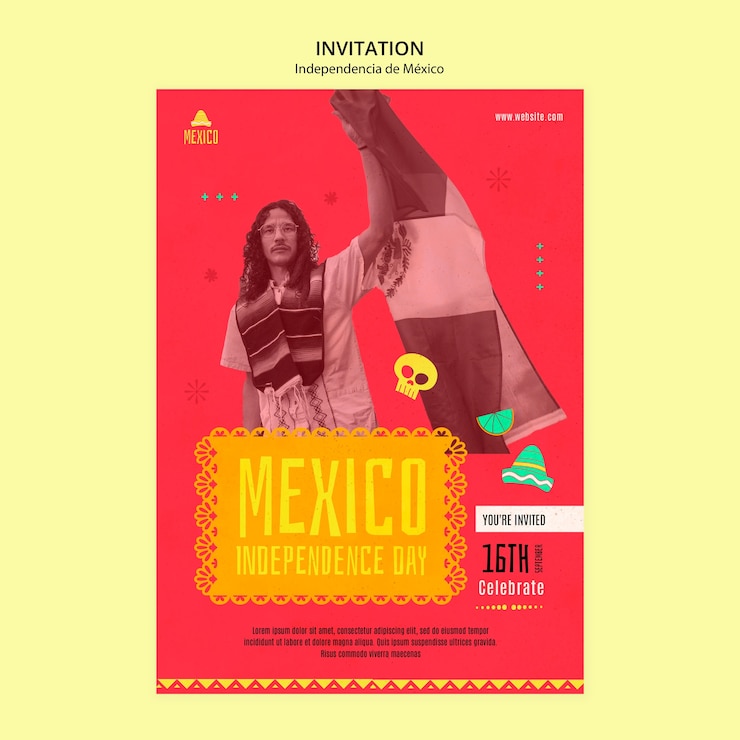PSD gratuito progettazione del modello di independencia de méxico