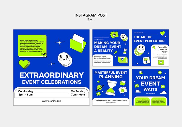 PSD gratuito progettazione del modello di instagram per eventi