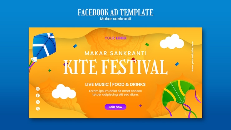 PSD gratuito progettazione del modello di makar sankranti