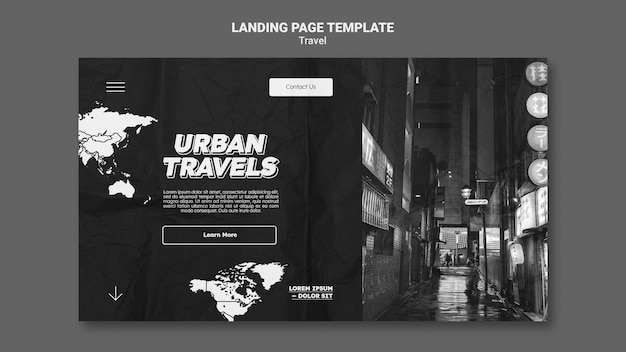 Progettazione del modello di pagina di destinazione dei viaggi urbani