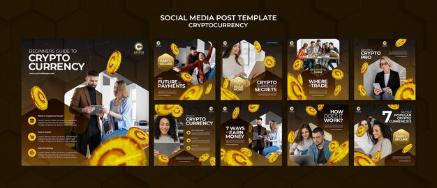 Progettazione del modello di post instagram di criptovaluta