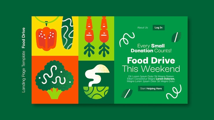 PSD gratuito progettazione del modello di raccolta alimentare