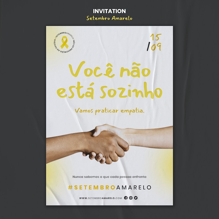 PSD gratuito progettazione del modello di setembro amarelo