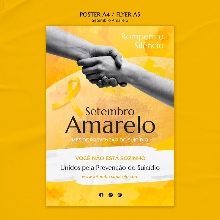 PSD gratuito progettazione del modello di setembro amarelo