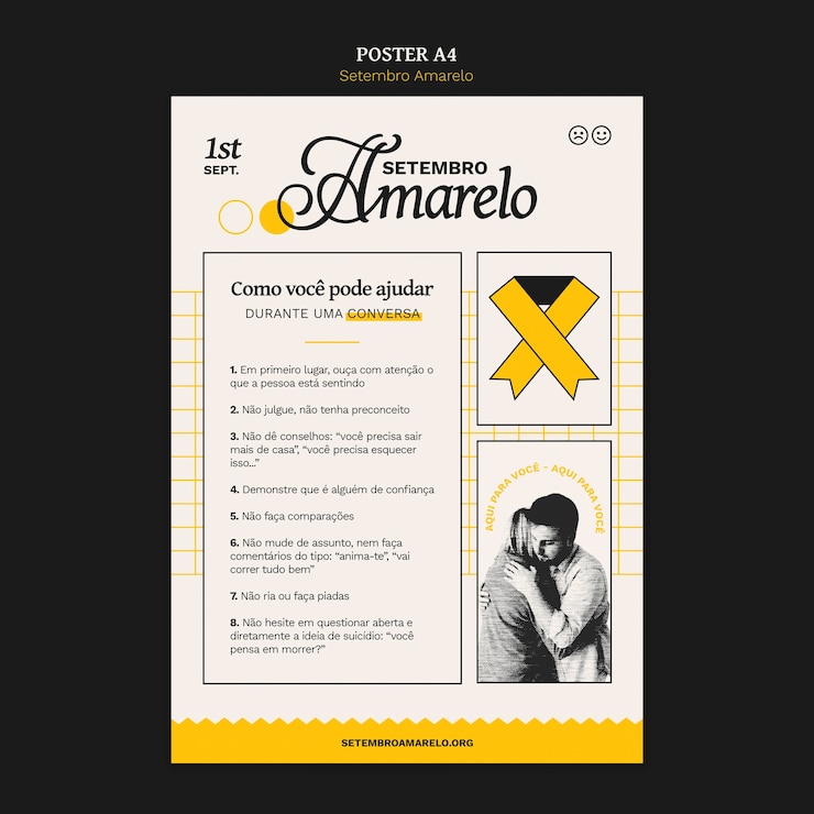 PSD gratuito progettazione del modello di setembro amarelo