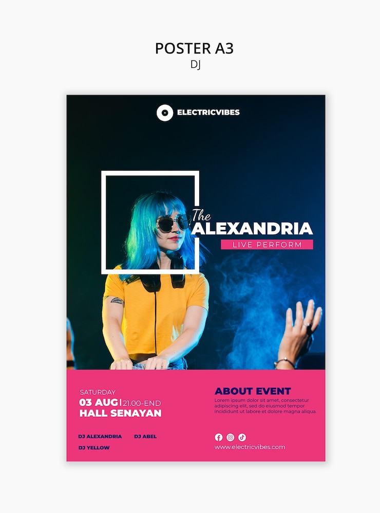 PSD gratuito progettazione del modello dj