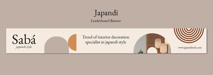 PSD gratuito progettazione del modello japandi
