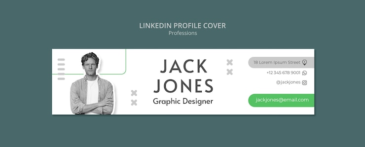 PSD gratuito progettazione della copertina del profilo linkedin