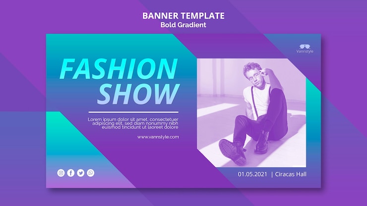 PSD gratuito progettazione di banner di vendita di moda