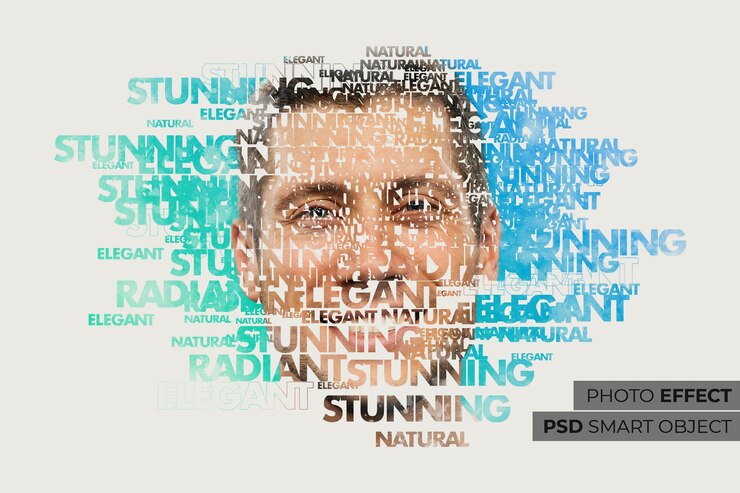 PSD gratuito progettazione di effetti di testo fotografico